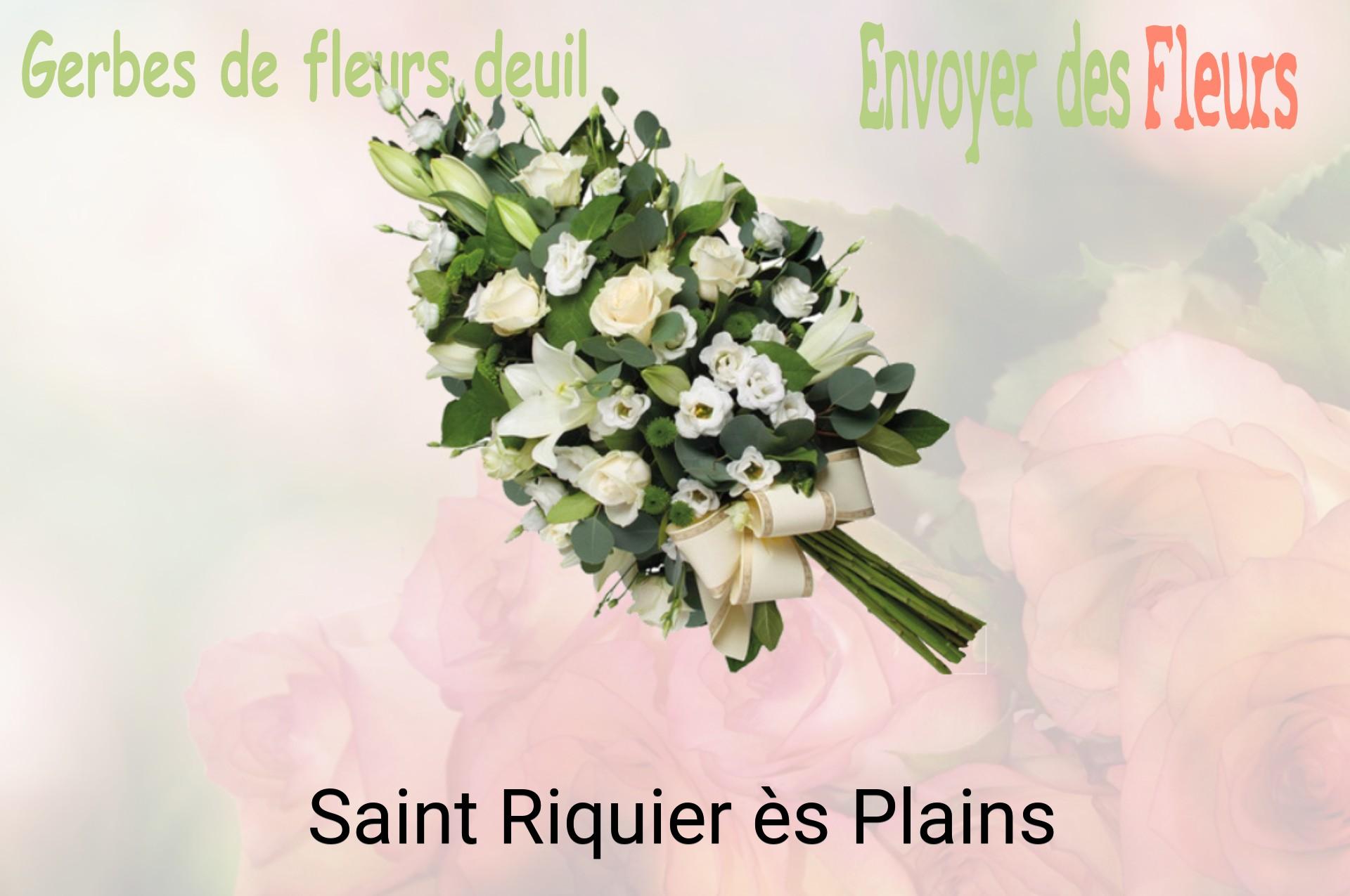 Gerbe de fleurs de deuil livrée à Saint-Riquier-ès-Plains